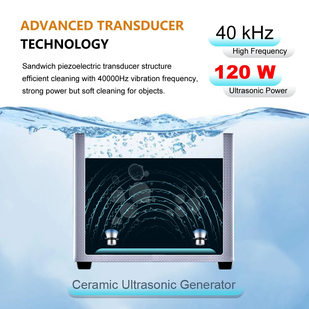 2L Professional Ultrasonic Jewelry and Parts Cleaner