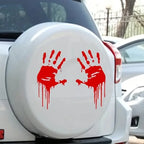 Bloody Handprint Halloween Car Decal