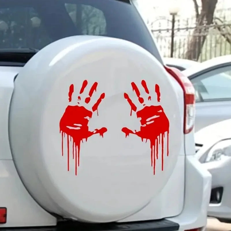 Bloody Handprint Halloween Car Decal