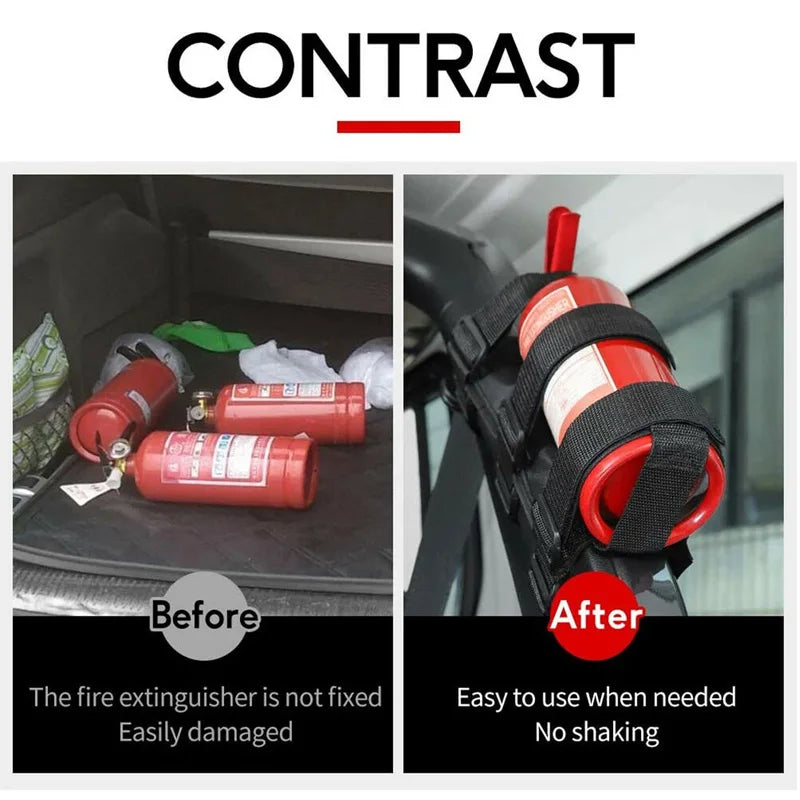 Adjustable Roll Bar Fire Extinguisher Mount for Off-Road Vehicles - 6