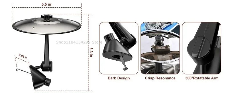 Mini Drum Cymbal Car Vent Decoration Accessory
