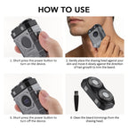 Portable Electric Dual Head Shaver for Men