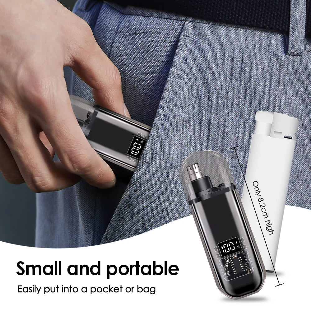 Electric USB Rechargeable Nose and Ear Hair Trimmer