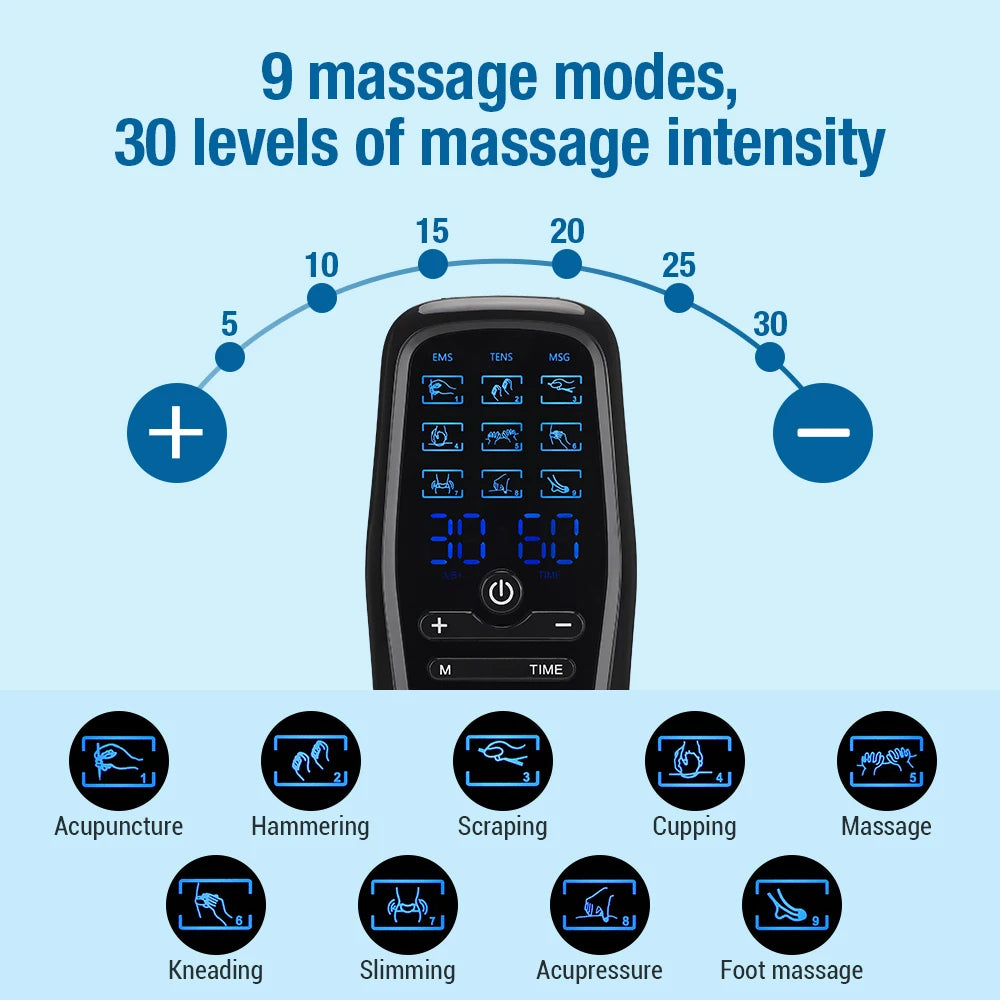 Portable Electric TENS and EMS Body Muscle Massager - 11