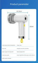 4-in-1 Electric Handheld Power Scrubber for Household Cleaning