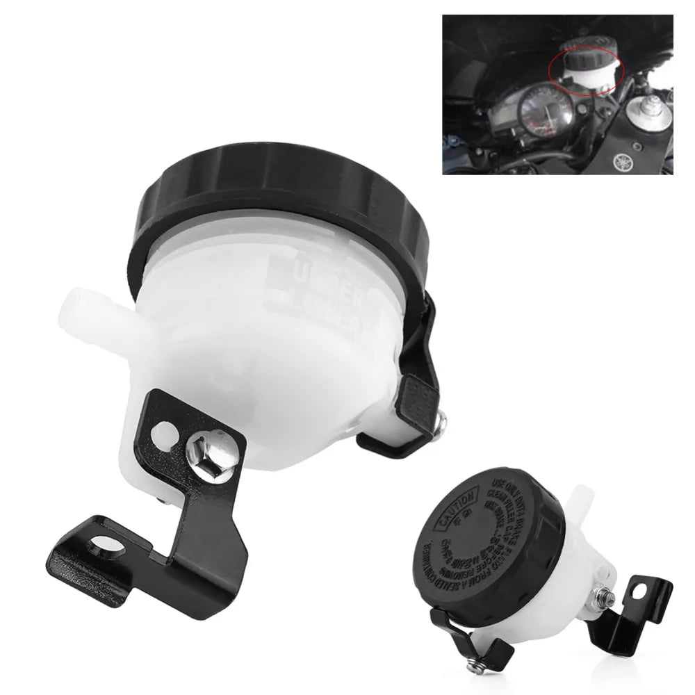 Universal Motorcycle Front Brake Fluid Reservoir Cup with Bracket