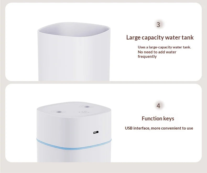 Portable Dual Spray Aromatherapy Desktop Humidifier