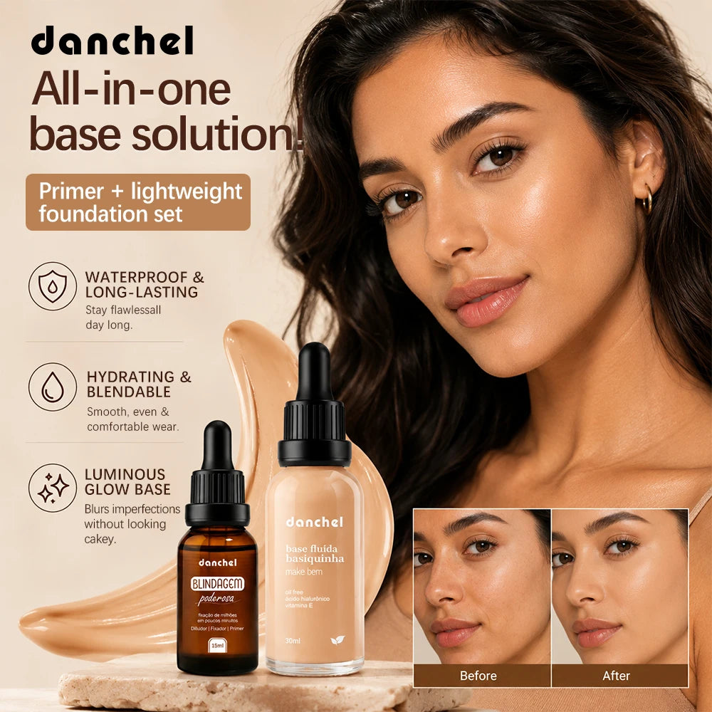 Liquid Foundation and Primer Makeup Set