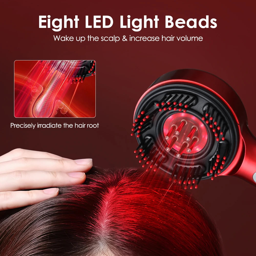 Electric Scalp Massage Comb with Serum Applicator for Hair Growth