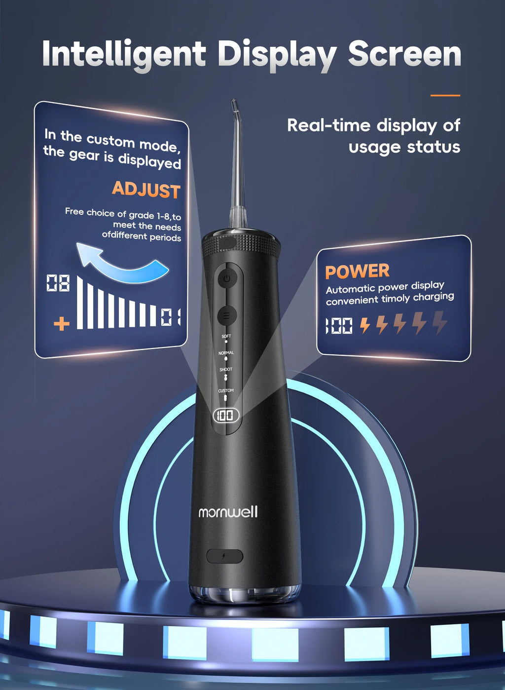 Portable Cordless Water Flosser for Teeth Cleaning
