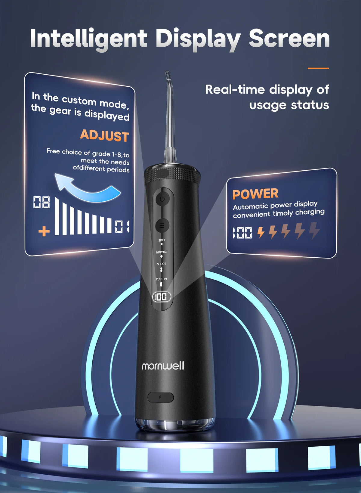 Portable Cordless Water Flosser for Teeth Cleaning