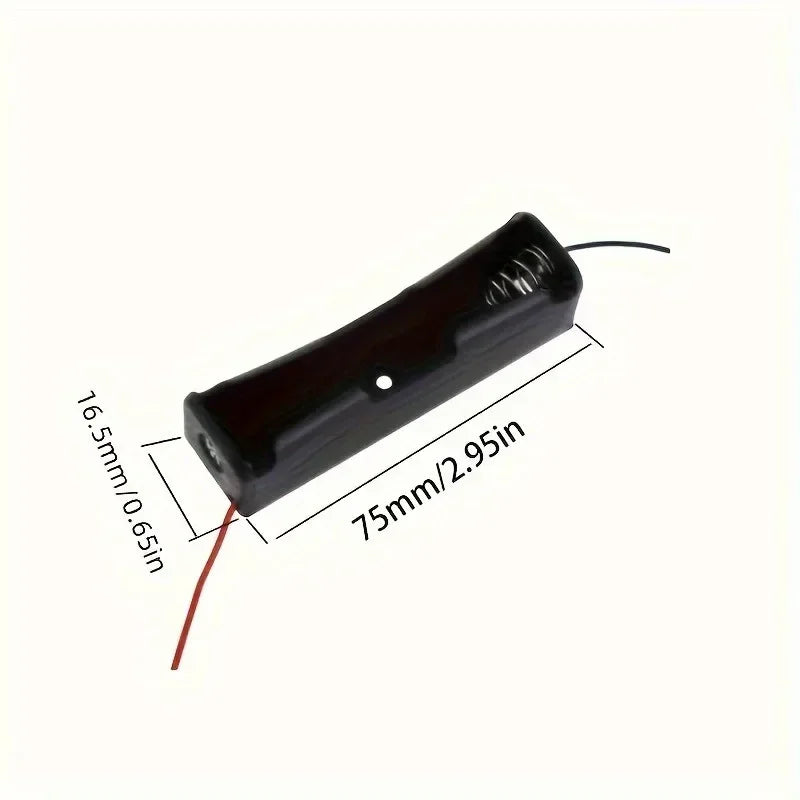 5-Pack 18650 Battery Holder Case with Wire Leads