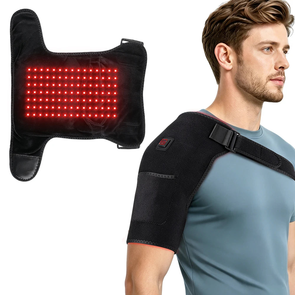Red Light Heated Shoulder Massage Wrap for Pain Relief