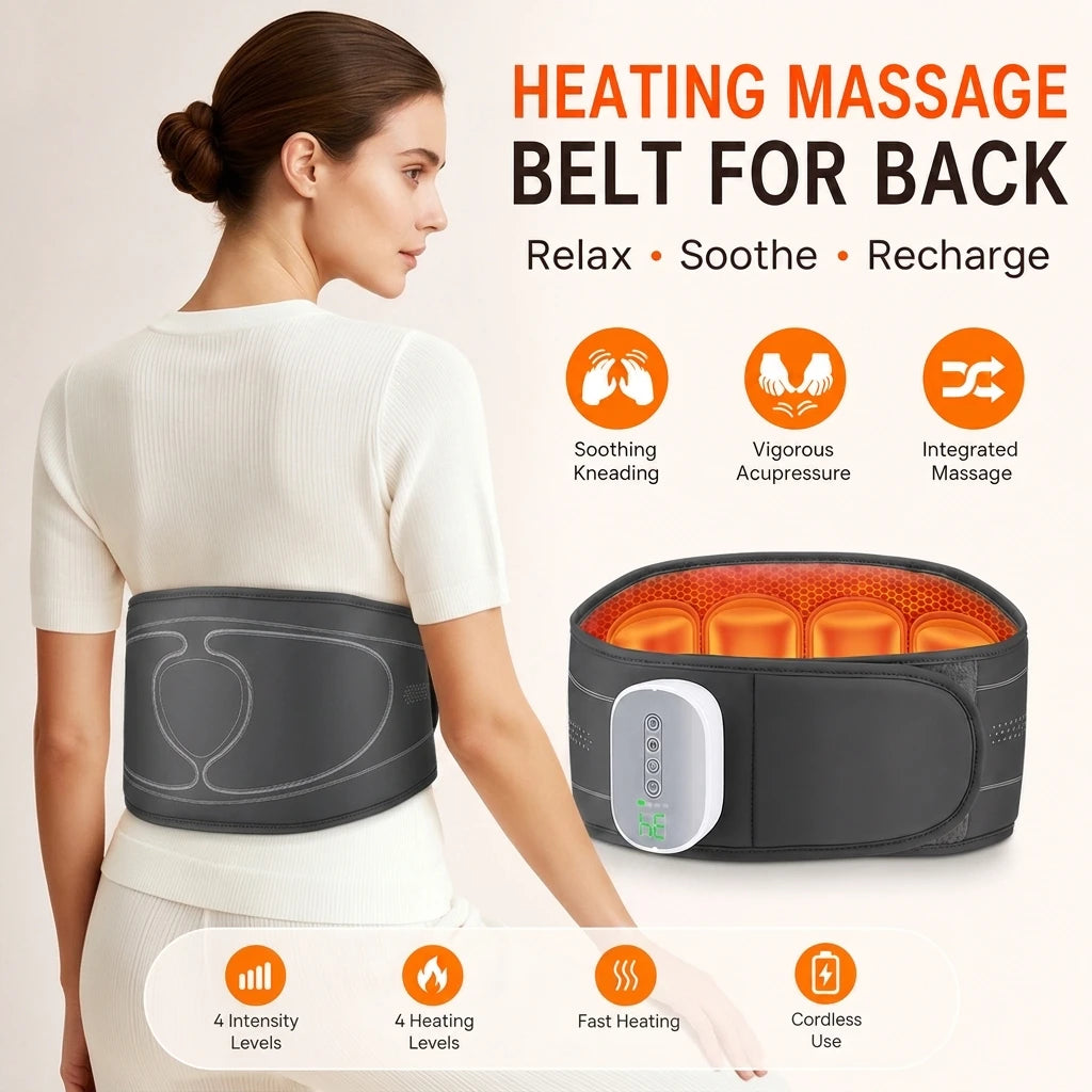 Heated Air Compression Back Massager Belt