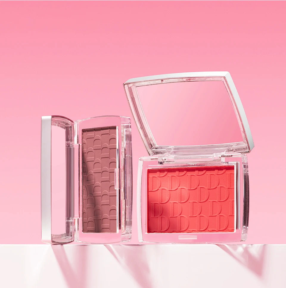 Matte Embossed Blush Palette with Professional Makeup Brush