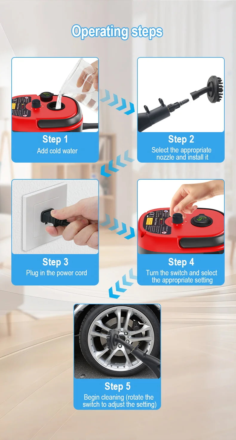 Portable High-Pressure Household Steam Cleaner
