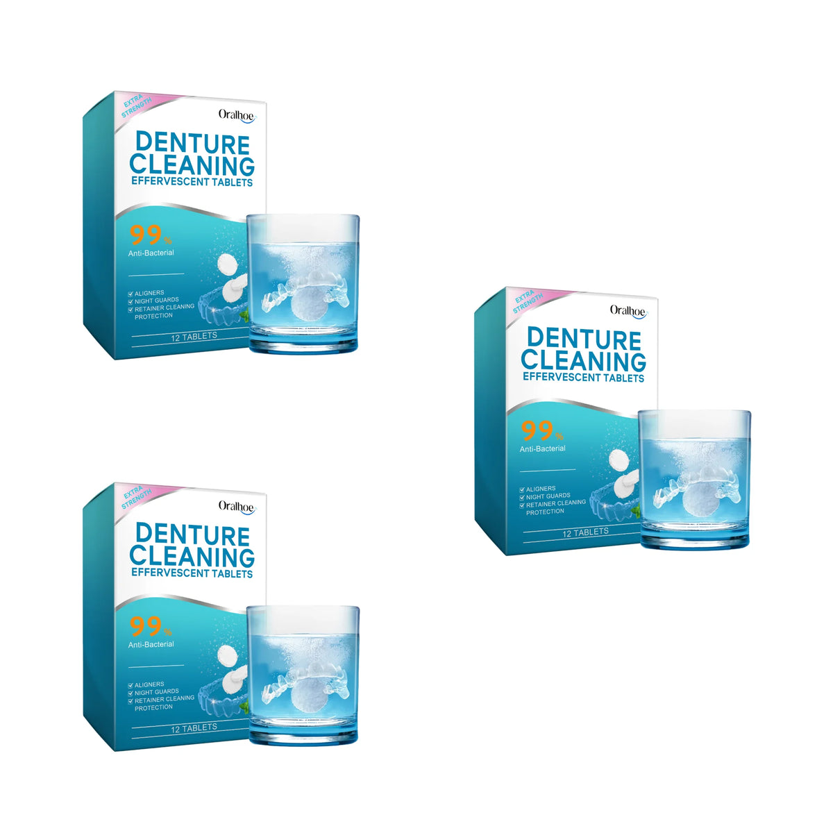 Effervescent Denture and Retainer Cleaning Tablets