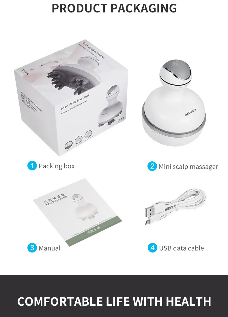 Electric Cordless Scalp and Body Massage Tool