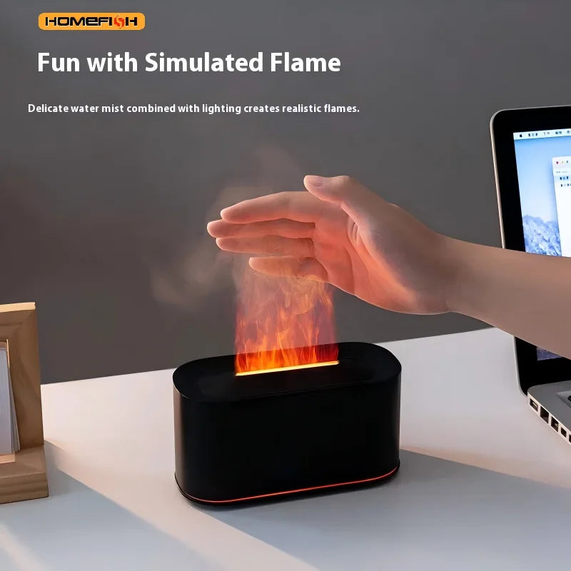 Flame Effect Aromatherapy Humidifier for Home and Bedroom - 1