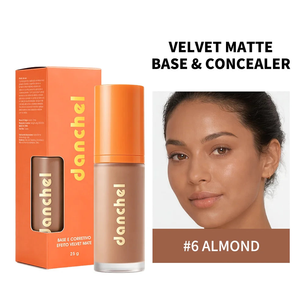 2-in-1 Velvet Matte Liquid Foundation and Concealer - 25