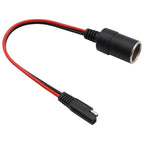SAE to Female Cigarette Lighter Socket Adapter for Vehicles