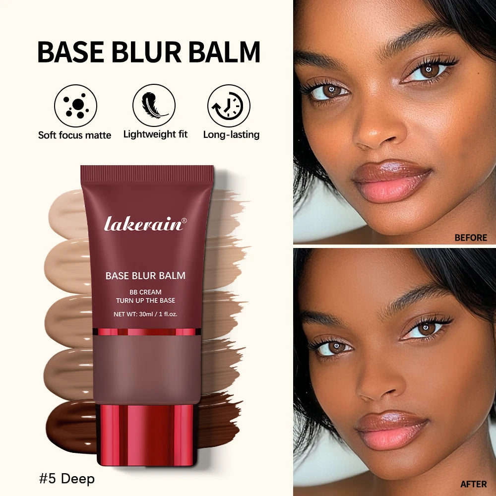 Matte Liquid Foundation and Dual-Ended Makeup Brush Set