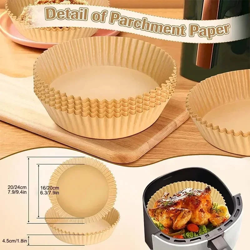 Disposable Non-Stick Air Fryer Parchment Paper Liners