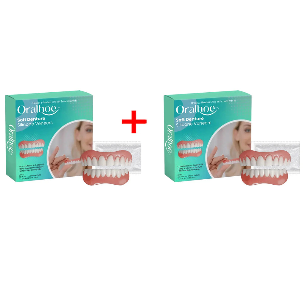 Flexible Silicone Denture Set for Instant Smile Transformation