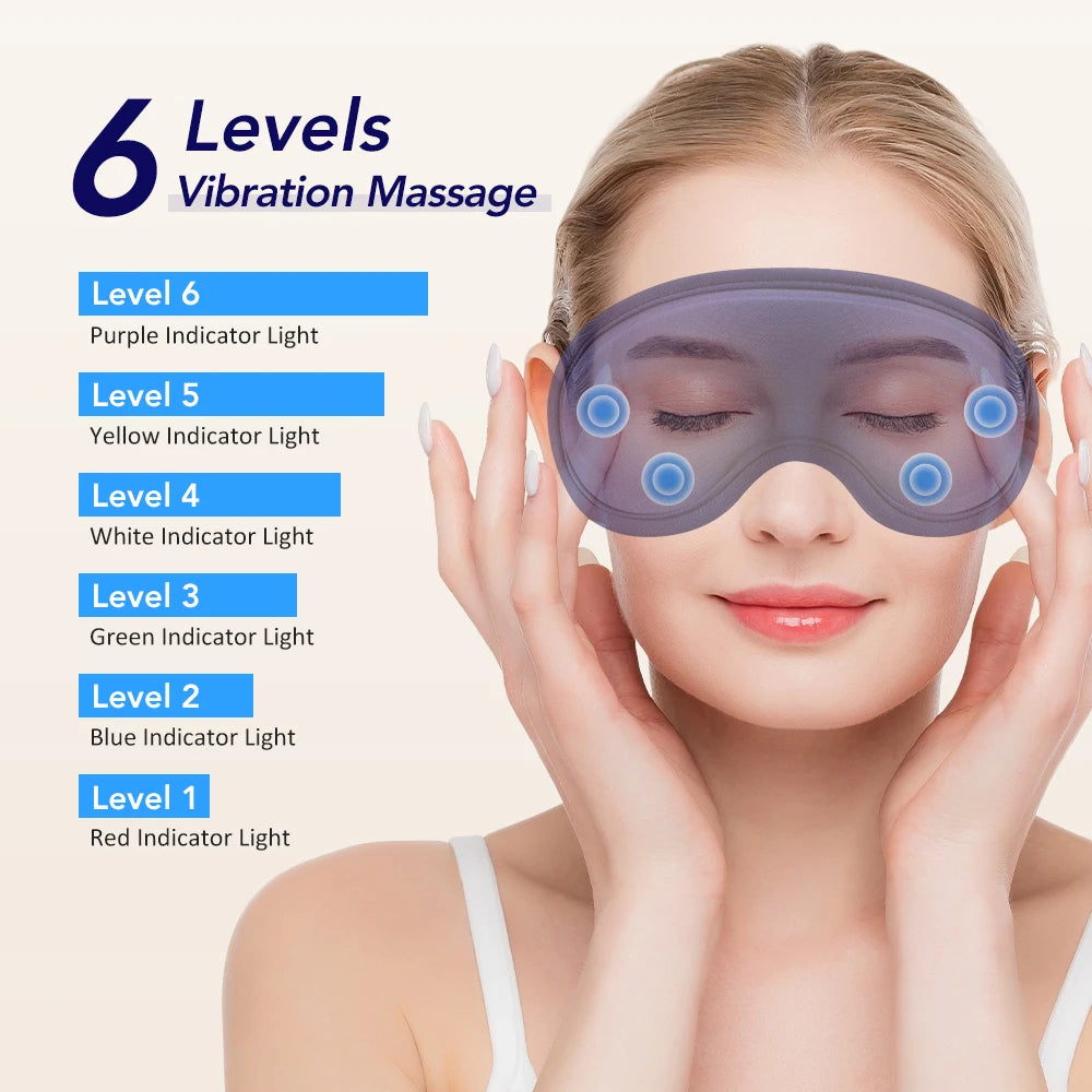 Heated Vibrating Eye Massager for Relaxation and Sleep