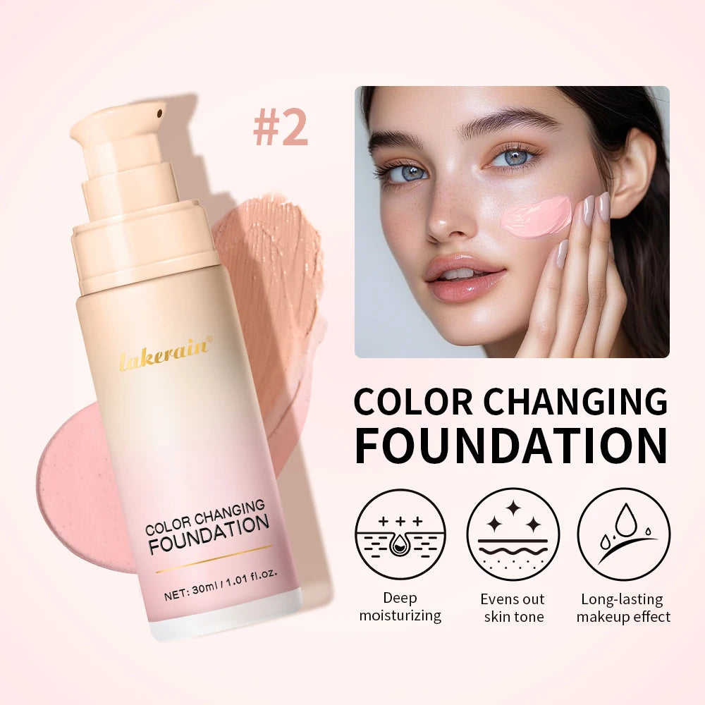 Color-Changing Liquid Foundation for Flawless Radiant Skin - 2