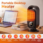 Portable Electric Ceramic Desktop Heater with Timer