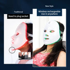 7-Color Rechargeable LED Facial Mask for Skin Rejuvenation