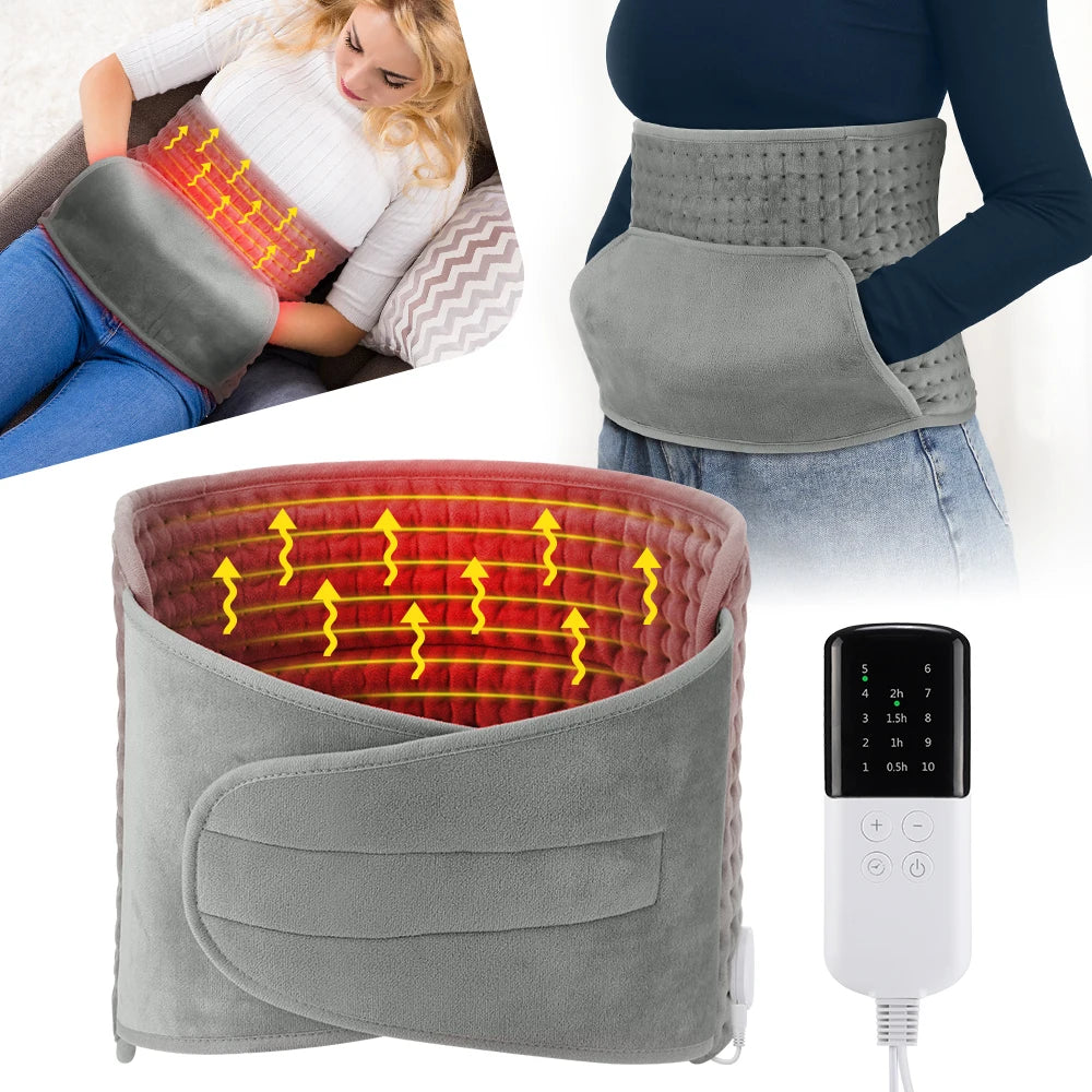 Electric Heated Waist and Back Support Wrap with Temperature Control - 19
