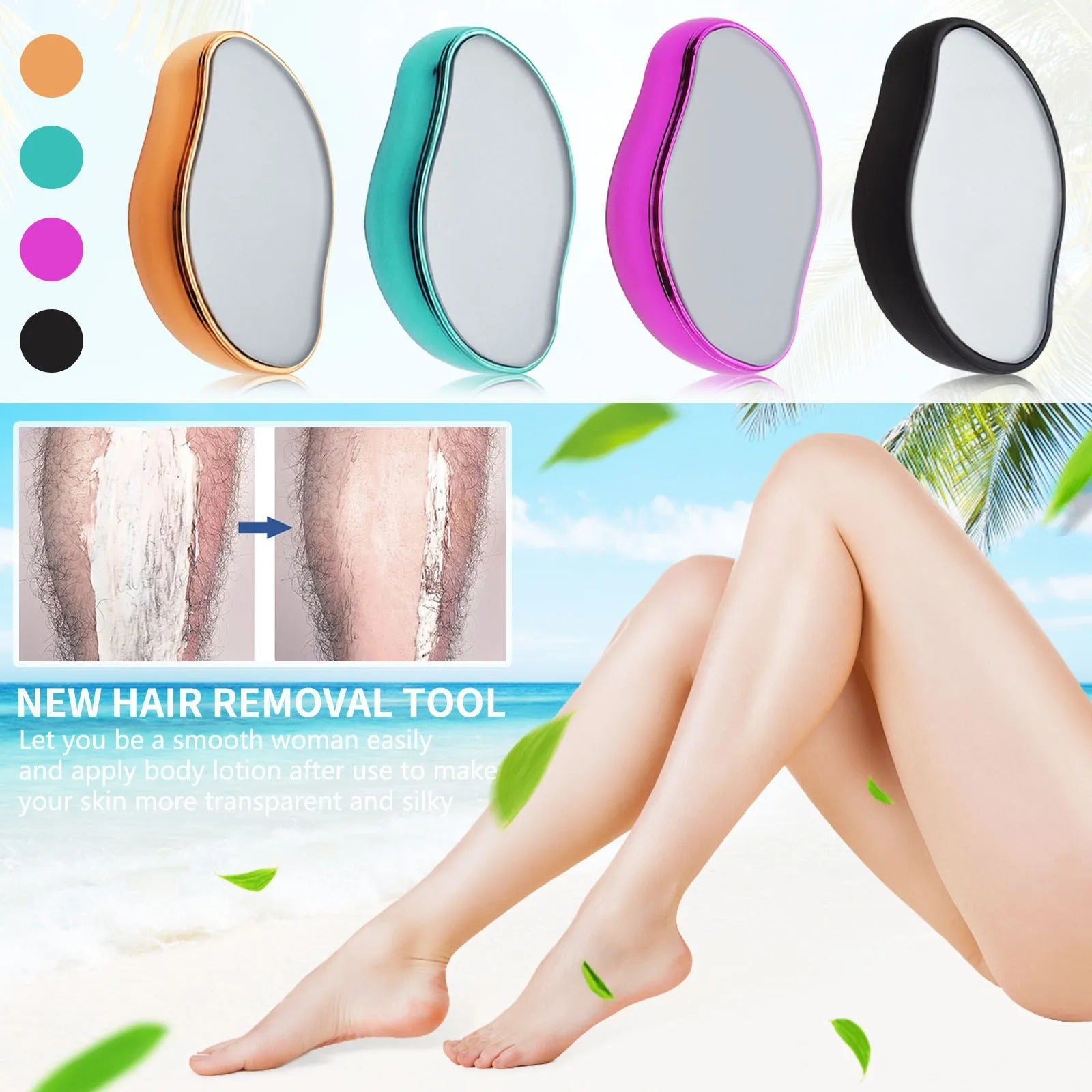 Painless Crystal Hair Eraser and Exfoliator Tool - 1