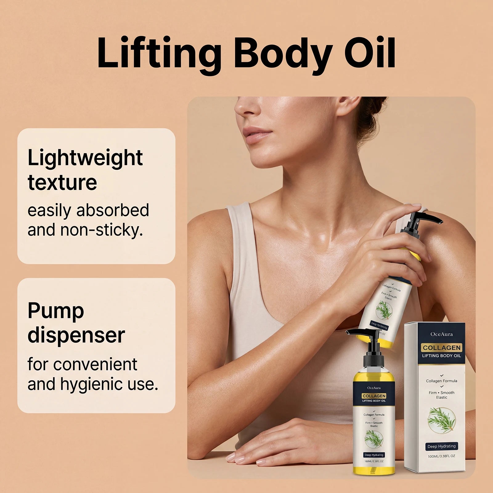 Collagen Lifting Body Oil for Skin Firming and Hydration - 12