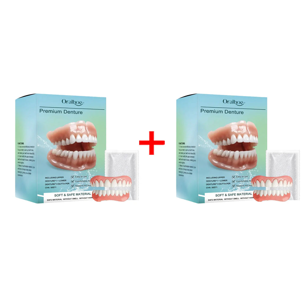 Temporary Silicone Cosmetic Denture Set for Smile Improvement