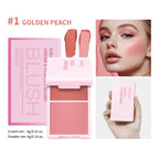 2-in-1 Cream and Powder Blush Palette for Radiant Glow