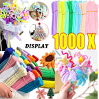 Flexible Chenille Stem Craft Pipe Cleaners for DIY Art Projects