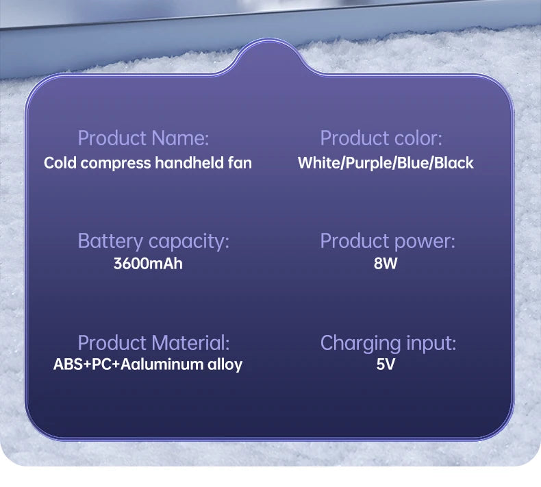 Portable Semiconductor Handheld Cooling Fan