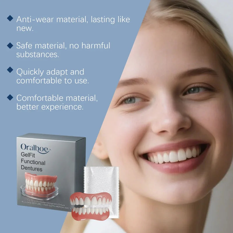 Temporary Realistic Denture Set for Instant Smile Transformation