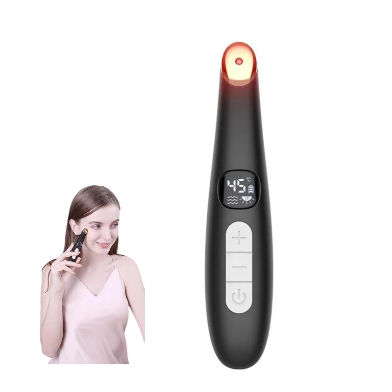 3-in-1 Heated Eye Massager Wand for Dark Circles and Puffiness