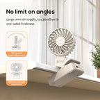 Portable USB Rechargeable Clip-On Cooling Fan