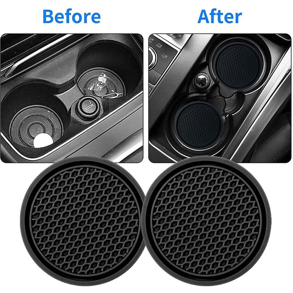 Anti-Slip Car Cup Holder Coasters - 2 Pack