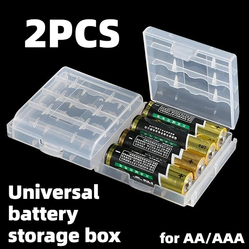 Universal AA and AAA Battery Storage Organizer Case - 2 Pack