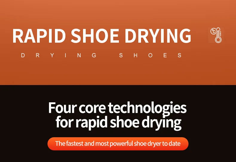 Foldable Electric Shoe Dryer and Deodorizer with Timer