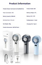 Portable Handheld Ice Cooling Fan with Digital Display
