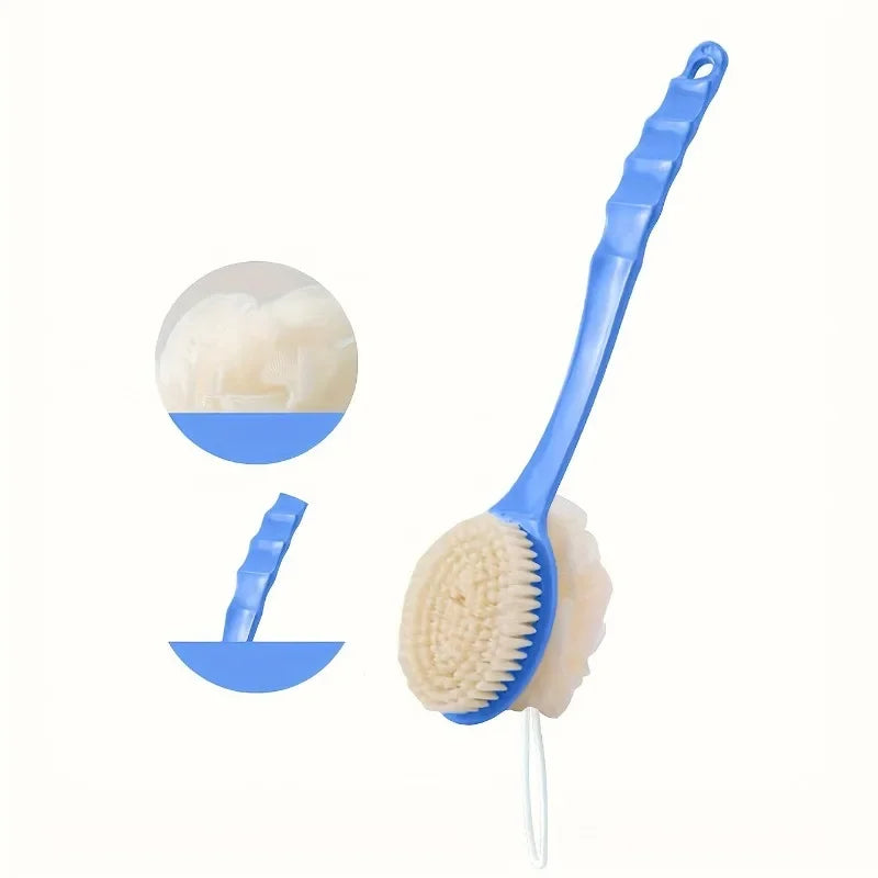 2-in-1 Long Handle Exfoliating Bath Brush and Shower Scrubber - 14