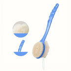 2-in-1 Long Handle Exfoliating Bath Brush and Shower Scrubber