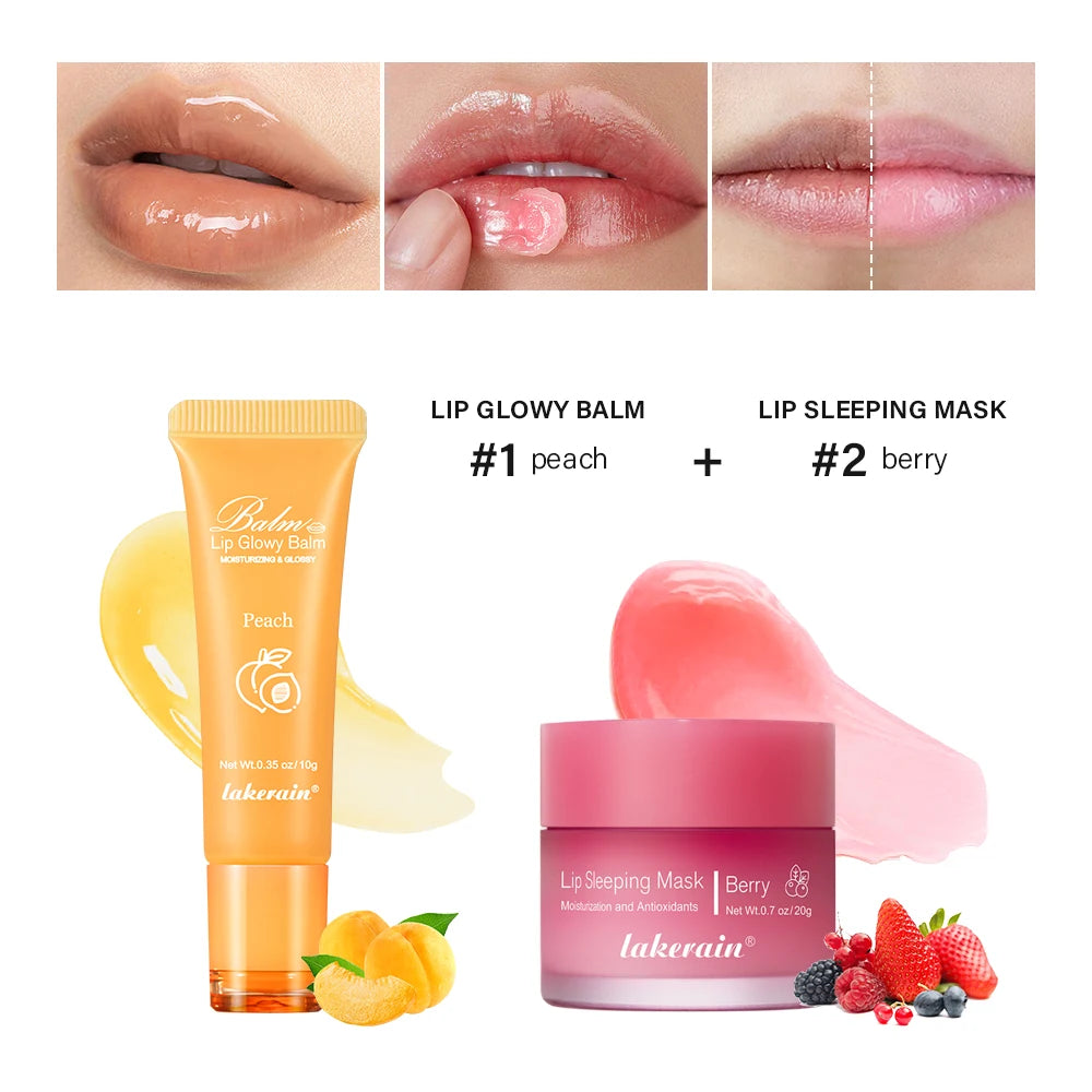 Moisturizing Lip Balm and Sleeping Mask Care Set