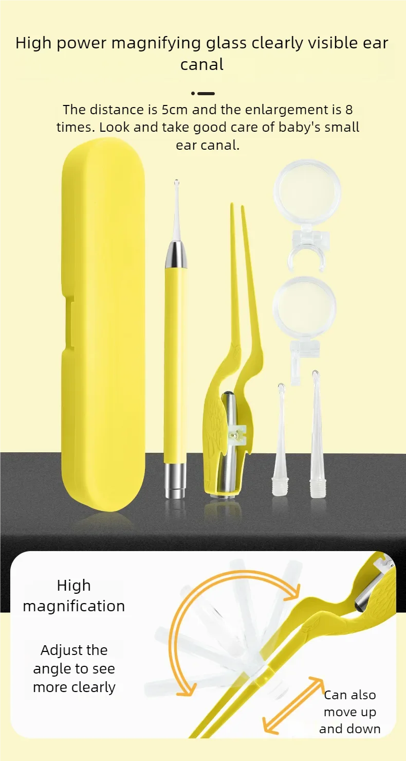 LED Lighted Ear Wax Removal Tool Kit for Adults and Kids - 7